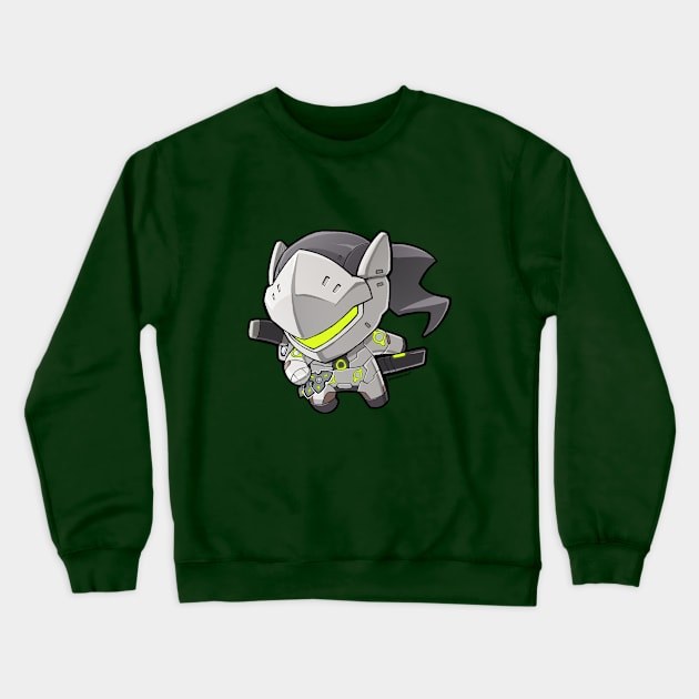 Lil Cyborg Ninja Crewneck Sweatshirt by fallerion